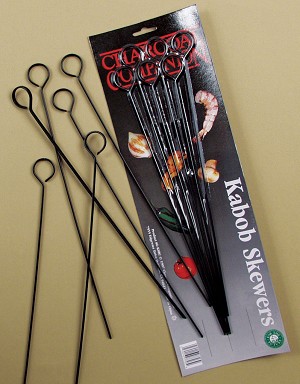 Charcoal Companion - 13 inch Non-Stick Kabob Skewers - Set of 6
