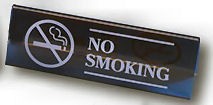 Acrylic No-Smoking Sign - Black