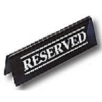 Acrylic Reserved Sign - Black