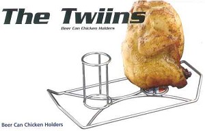 The Twins - Beer Can Chicken Holders