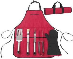BBQ Aprons & Chef's Set - Red
