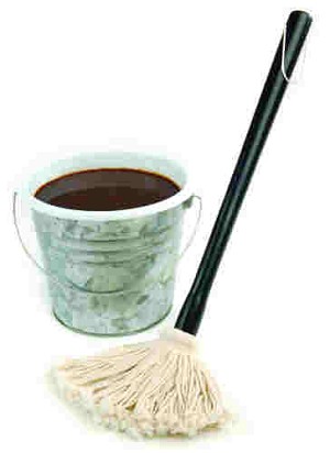 Steven Raichlen - Galvanized Sauce Bucket with plastic Insert and Sauce Mop