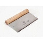 Pizza Craft Hardwood Handled Pizza Dough Scraper and Cutter, Stainless Steel 