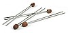 Charcoal Companion - Rosewood Handle Double Prong Skewers - Set of 4