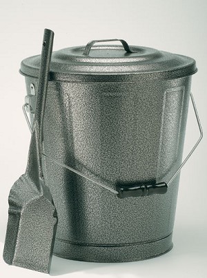 Ash Container & Shovel Set Pewter Finsh
