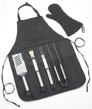BBQ Aprons & Chef's Set - Black