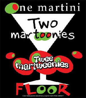 One Martini, Two Martoonies Aprons