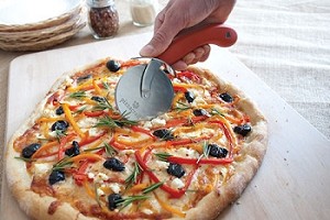 Pizza Craft Stainless Steel Rolling Pizza Cutter with Soft Grip Handle 