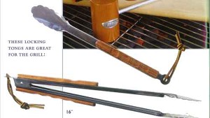 Charcoal Companion - SS 16in Tongs with Rosewood Handle