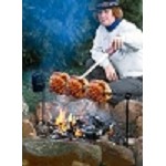 The Grizzly Spit Portable Campfire Rotisserie
